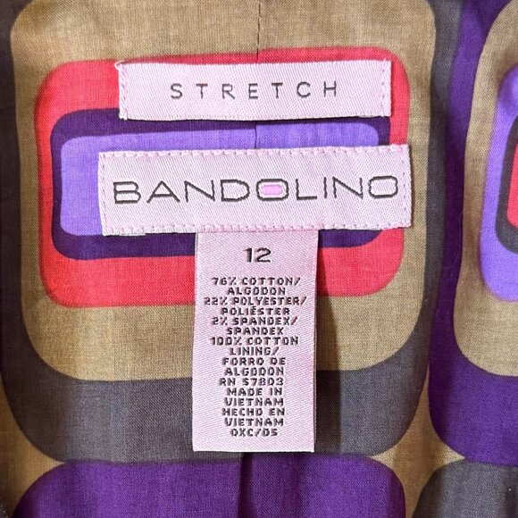 Vintage Bandolino Brown Retro Tailored Suit, Womens Size 12 - Picture 5 of 10